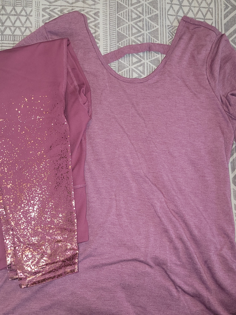 Marika Rose-Mauve Active Leggings and Top Set